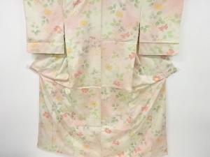 無形文化財本場牛首紬枝花模様着物